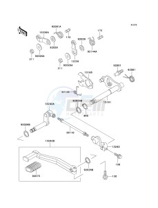 ZG 1200 B [VOYAGER XII] (B15-B17) [VOYAGER XII] drawing GEAR CHANGE MECHANISM