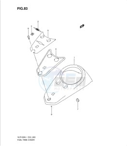 VLR1800 drawing FUEL TANK COVER (VLR1800TL1 E19)