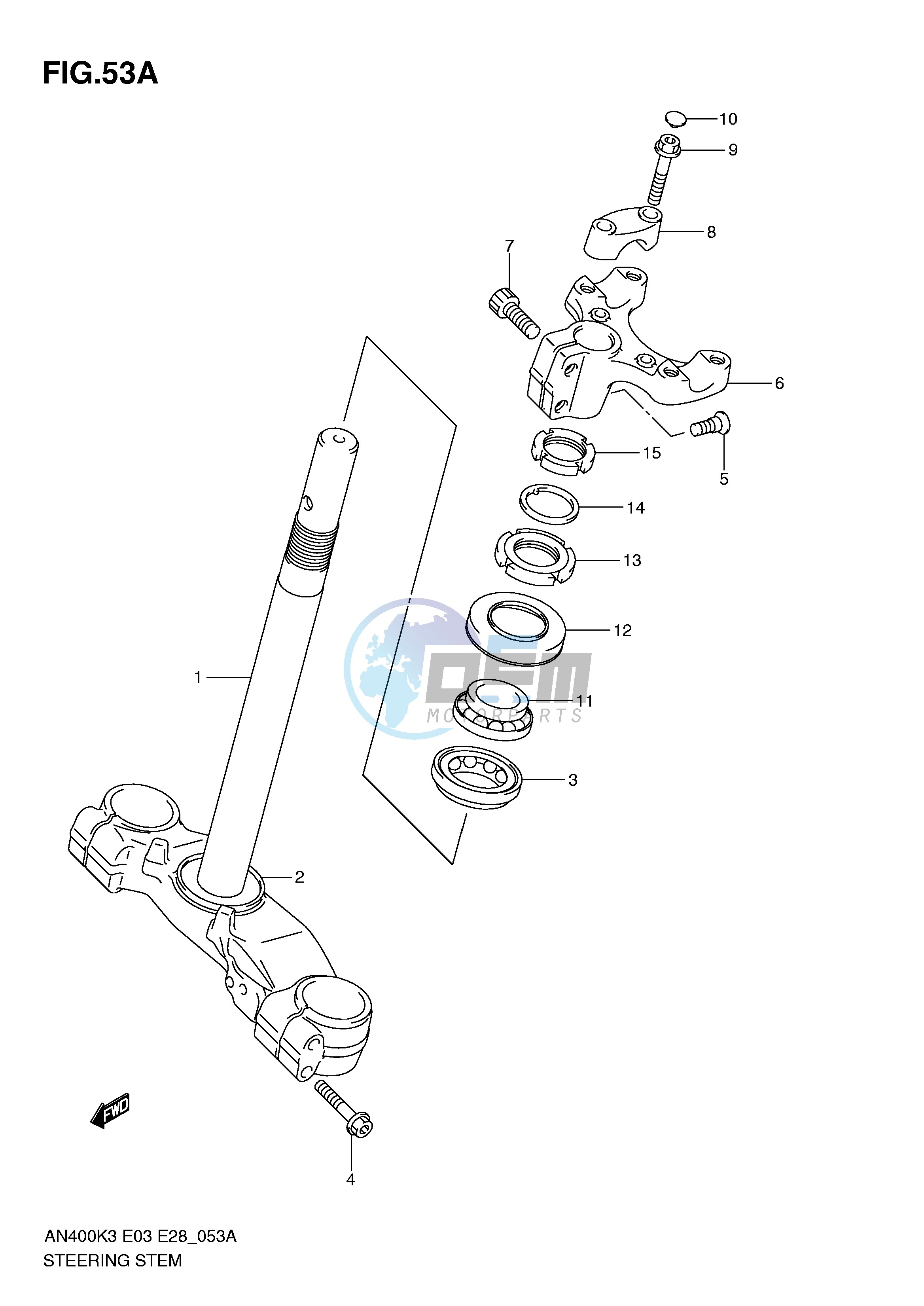 STEERING STEM (AN400SK5 SK6)