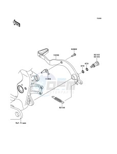 KFX450R KSF450BBF EU drawing Brake Pedal