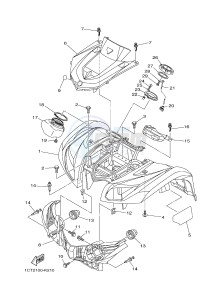 YFM450FWA YFM45FGB GRIZZLY 450 IRS AUSTRIA drawing FRONT FENDER