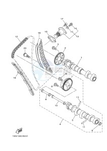 MT07A MT-07 ABS 700 (1XB1 1XB2) drawing CAMSHAFT & CHAIN