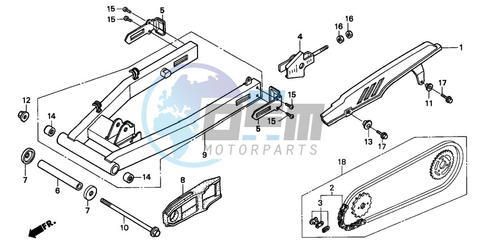 SWINGARM/CHAIN CASE