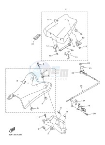 FZ8-S FZ8 FAZER 800 (42PN) drawing SEAT