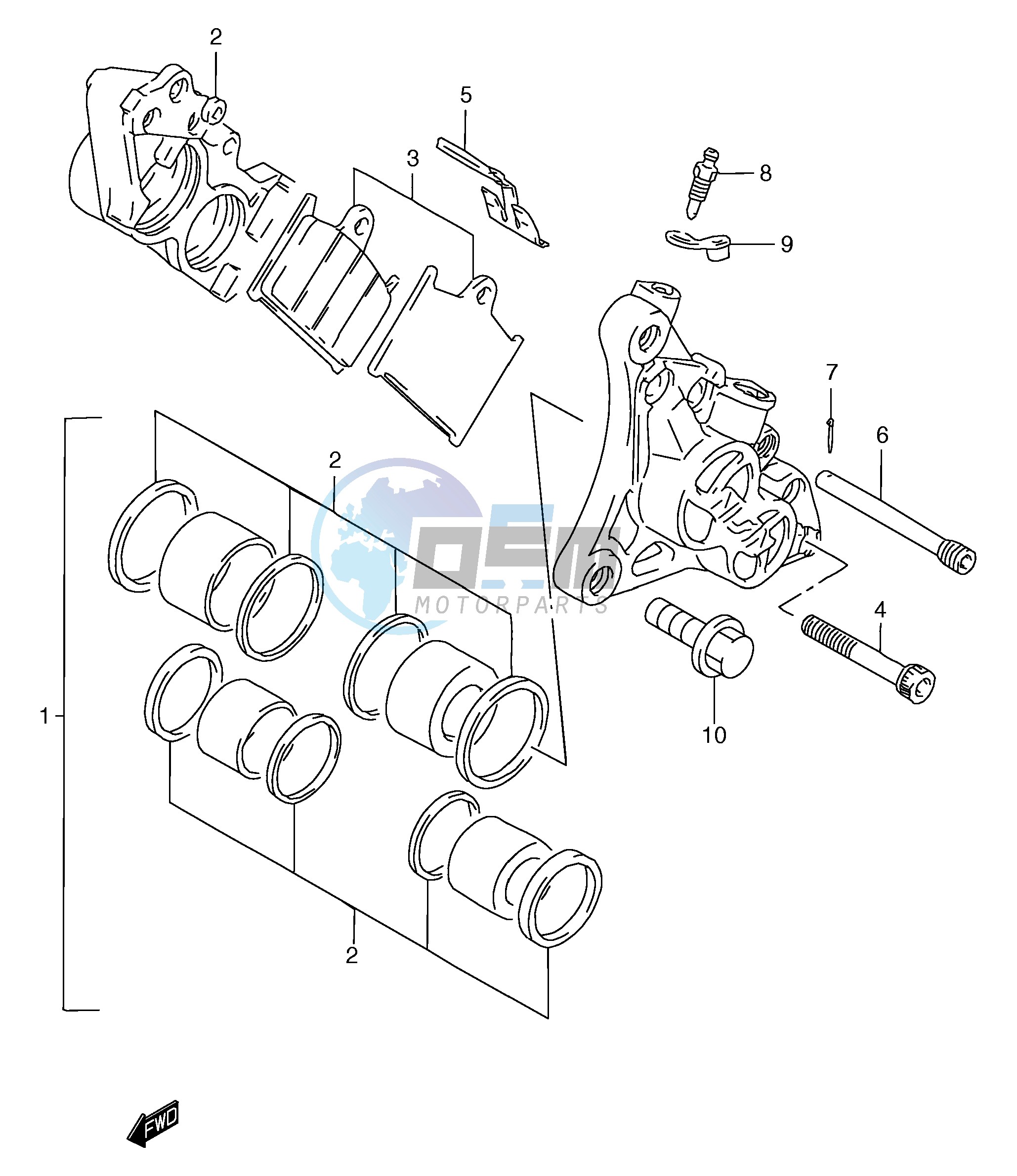 FRONT CALIPER (GSF1200SAV SAW SAX SAY)