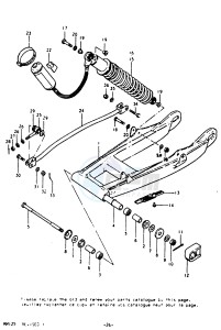 RM125 (N-T) drawing REAR SWINGING ARM (RM125N)