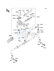 KFX700 KSV700B6F EU drawing Front Master Cylinder