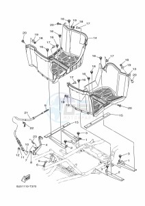 YFM450FWB KODIAK 450 (BJ5D) drawing STAND & FOOTREST