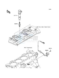 NINJA ZX-10R ZX1000E8F FR GB XX (EU ME A(FRICA) drawing Ignition System