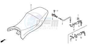 CBR1100XX SUPER BLACKBIRD drawing SEAT