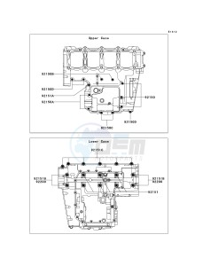 ZR 750 L [Z750 AU] (L7F-L8F) L8F drawing CRANKCASE BOLT PATTERN