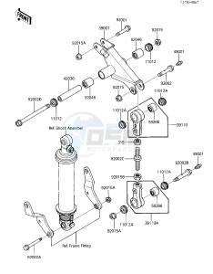 KXT 250 B [TECATE] (B1) [TECATE] drawing REAR SUSPENSION