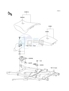 ZX 600 J [ZZR600] (J4) J4 drawing SEAT