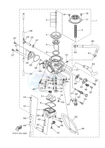 YFZ450 YFZ450B (1PD2 1PD3 1PD1) drawing CARBURETOR