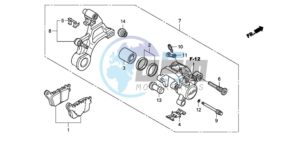 REAR BRAKE CALIPER