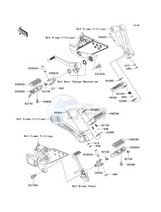 ZR 750 K [Z750S] (K1) K1 drawing FOOTRESTS