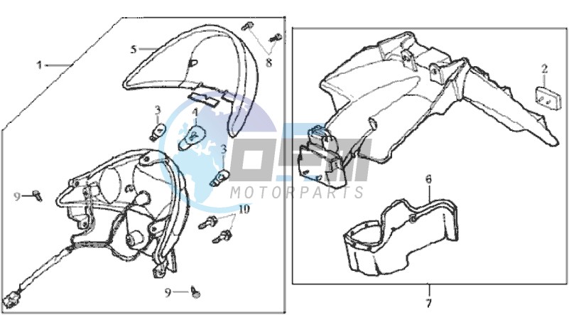 REAR FENDER - TAILLIGHT