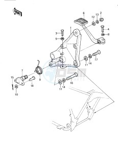 KZ 1300 A (A1-A3) drawing BRAKE PEDAL