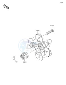 BRUTE FORCE 750 4x4i EPS KVF750GFF EU drawing Front Hub