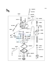 KX85 / KX85 II KX85B6F EU drawing Carburetor