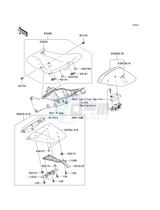 ZX 1000 E [NINJA ZX-10R] (E8F-E9FA) 0E9F drawing SEAT