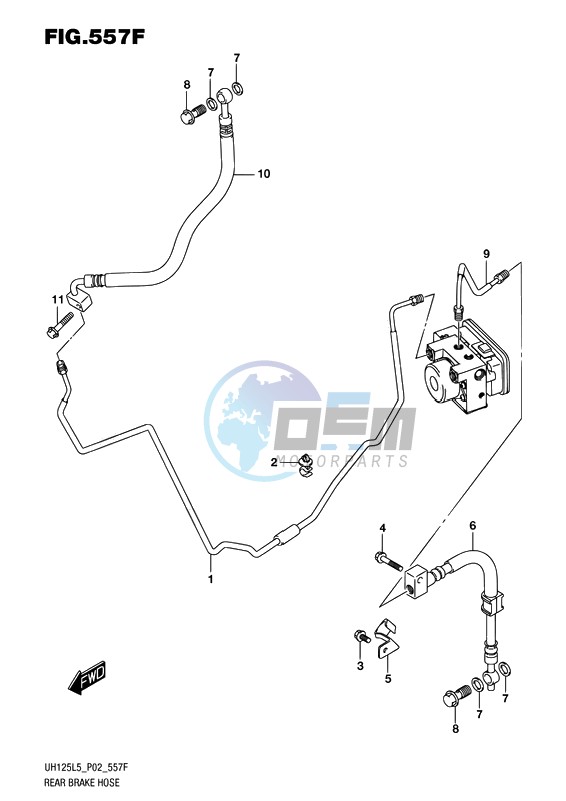 REAR BRAKE HOSE