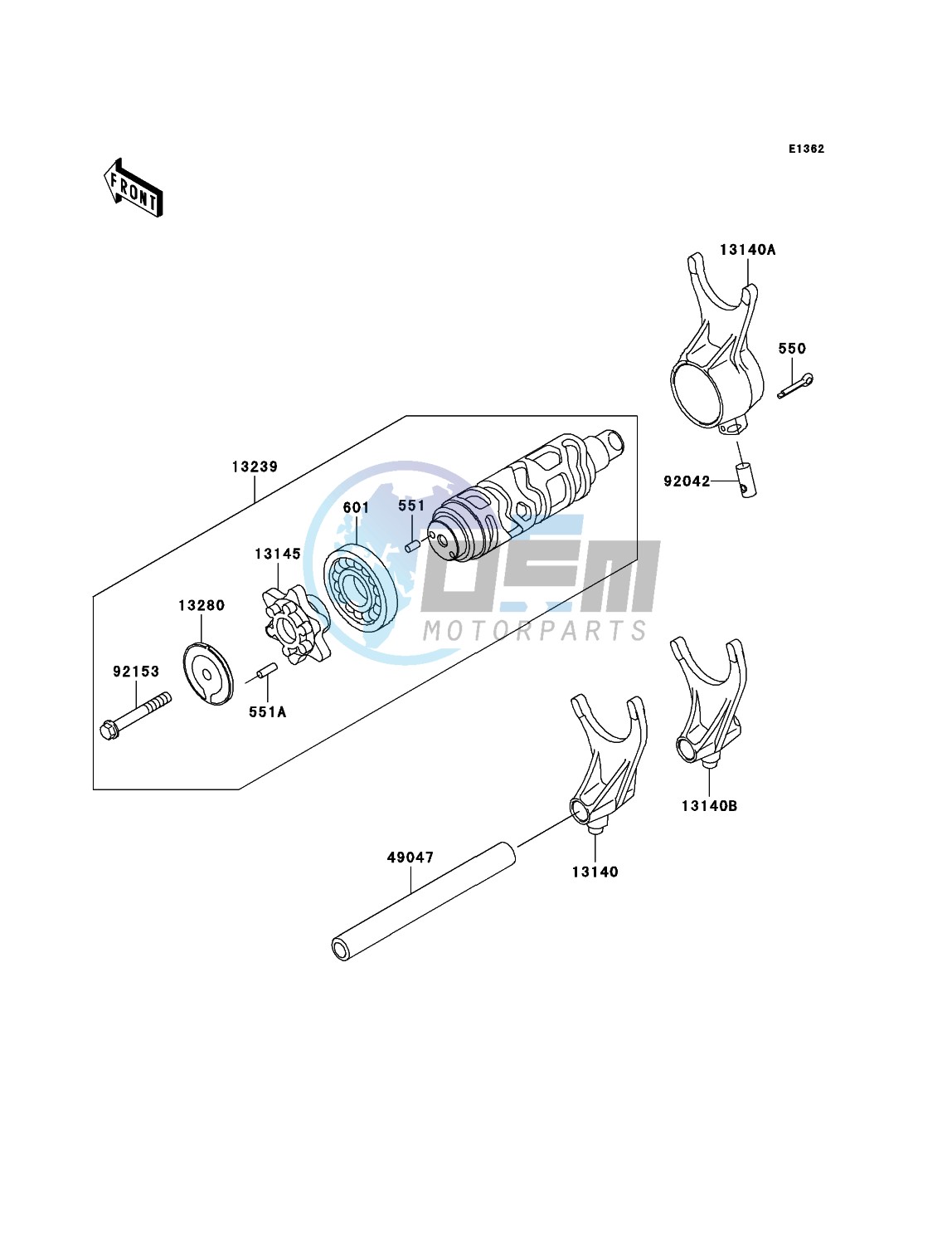 Gear Change Drum/Shift Fork(s)