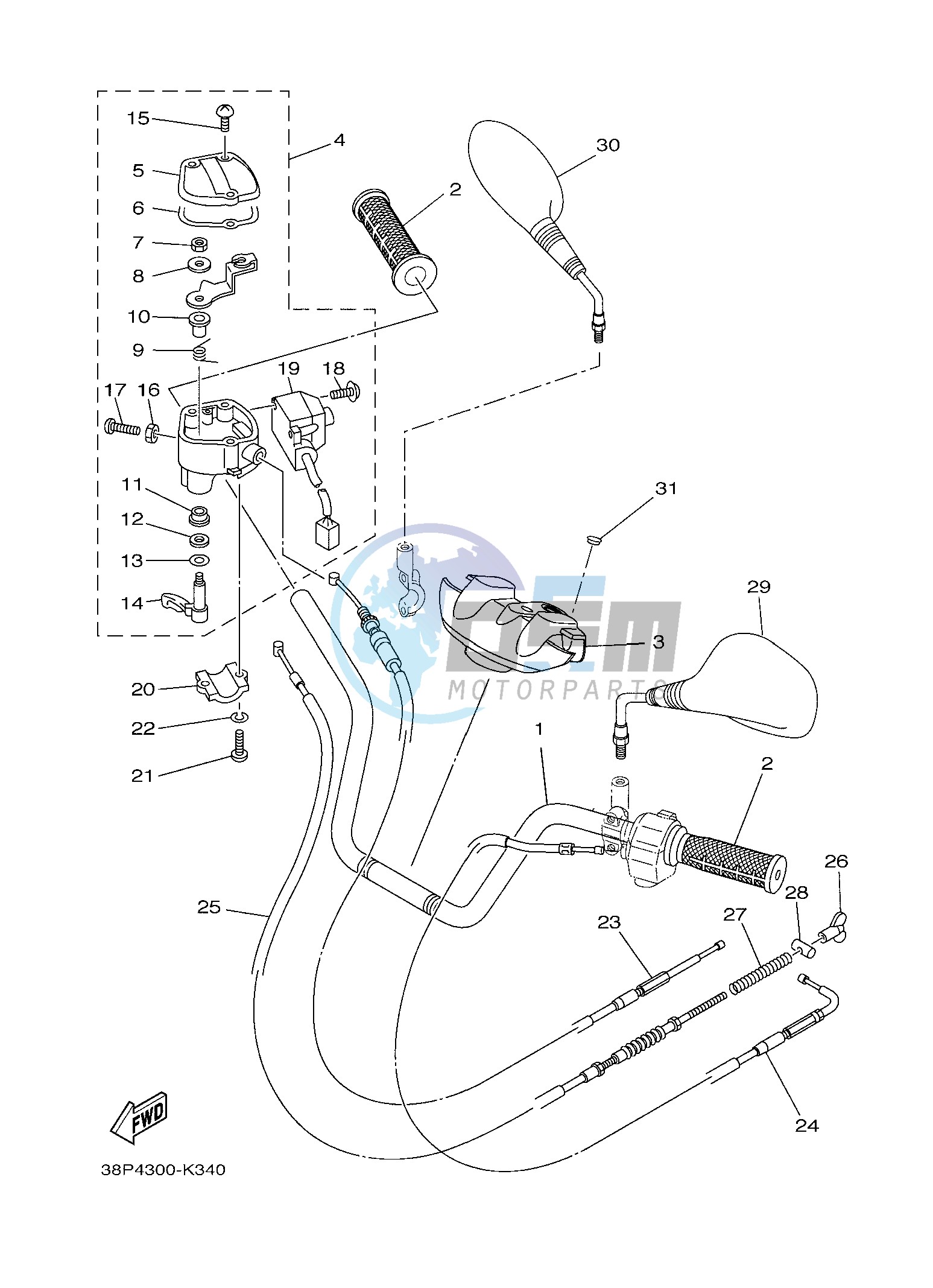 STEERING HANDLE & CABLE