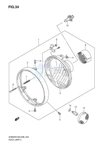 SV650S (E3-E28) drawing HEADLAMP (SV650K8 AK8 K9 AK9)