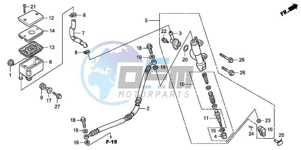 RR. BRAKE MASTER CYLINDER