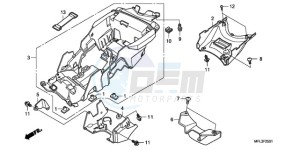 CBR1000RA9 Europe Direct - (ED / ABS) drawing REAR FENDER (CBR1000RA)