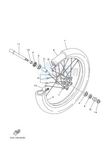 YZ250 (1SS8 1SS8) drawing FRONT WHEEL