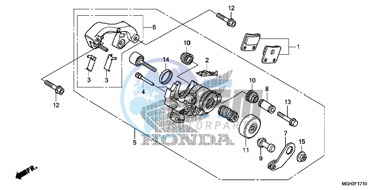 REAR BRAKE CALIPER (PARKING)