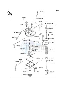 KX85 / KX85 II KX85A6F EU drawing Carburetor