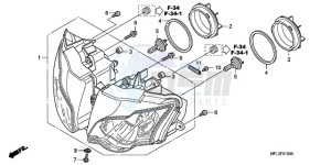 CBR1000RAA Australia - (U / ABS) drawing HEADLIGHT