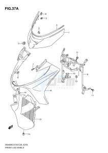 AN400 (E3-E28) Burgman drawing FRONT LEG SHIELD (MODEL K5 K6)