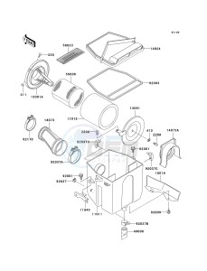 KLF 250 A [BAYOU 250] (A6F-A9F) A6F drawing AIR CLEANER