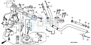 NT700VAA France - (F / ABS) drawing HANDLE PIPE/TOP BRIDGE