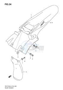 DR-Z125 EU drawing REAR FENDER