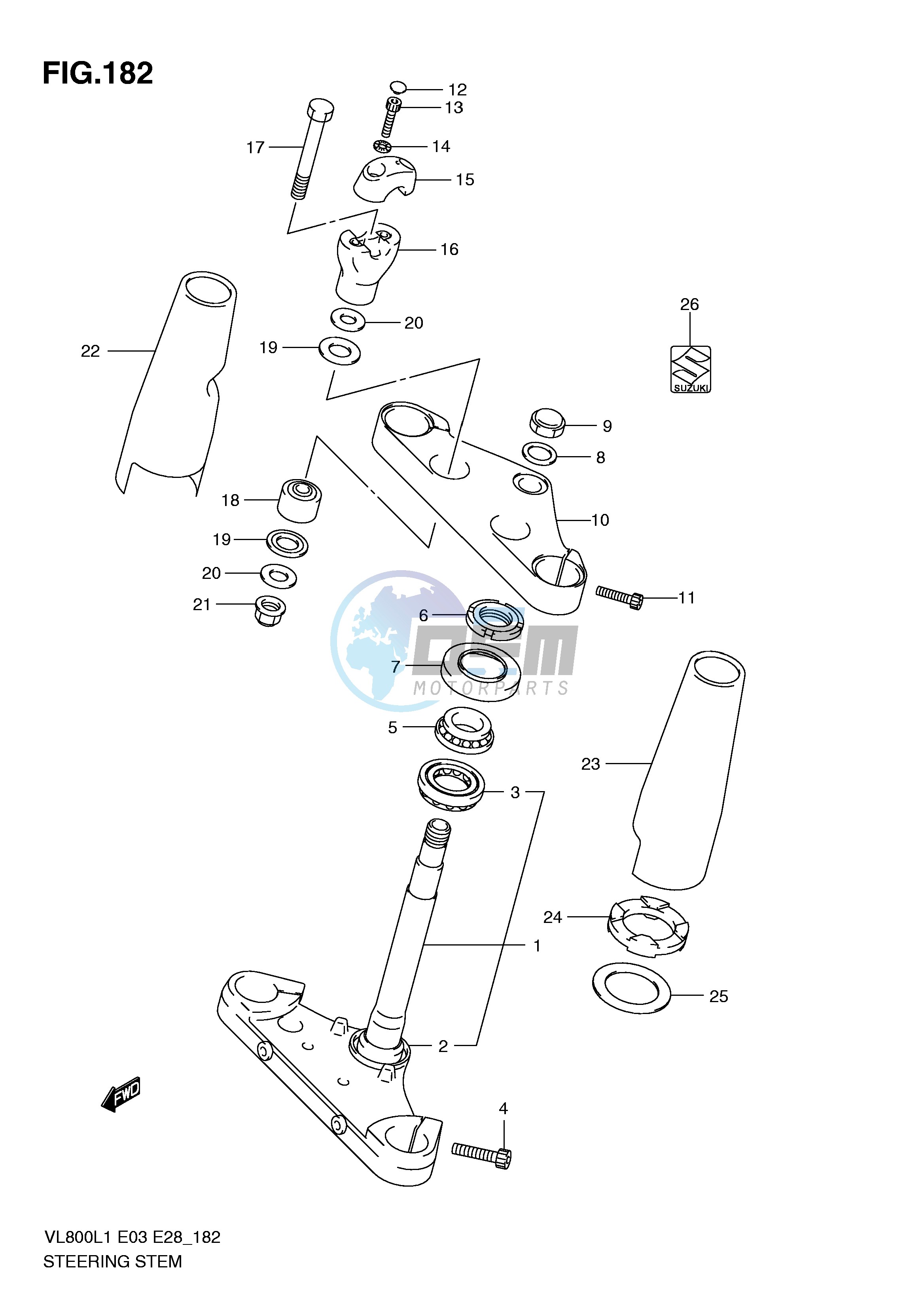 STEERING STEM (VL800TL1 E33)