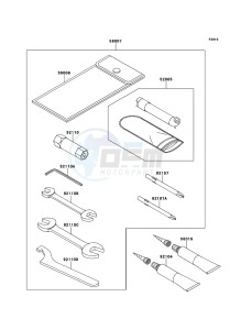 KVF360 4x4 KVF360ADF EU GB drawing Owner's Tools