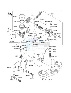 NINJA ZX-6R ZX636-C1H FR GB XX (EU ME A(FRICA) drawing Front Master Cylinder