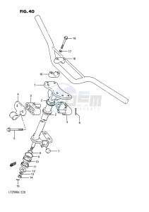 LT250R (E28) drawing STEERING SHAFT