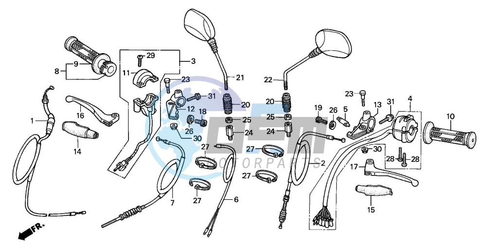 HANDLE LEVER/SWITCH/CABLE (3)