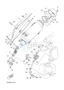 YP400RA X-MAX 400 ABS X-MAX (1SDE 1SDE 1SDE 1SDE) drawing EXHAUST