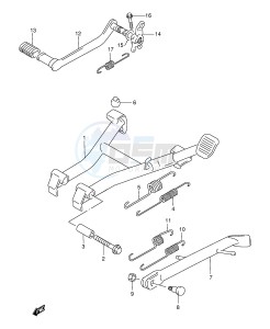 GS500E (E2) drawing STAND - REAR BRAKE