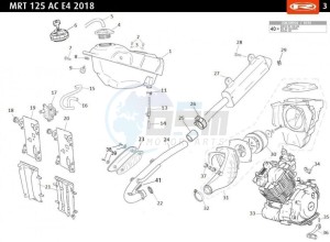 MRT-125-E4-AC-SM-BLACK drawing TANK-EXHAUST-COMPLET ENGINE