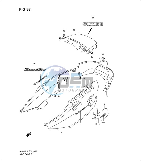 SIDE COVER (AN650AL1 E24)