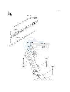 KLX 450 A [KLX450R] (A8F-A9F) A9F drawing CABLES