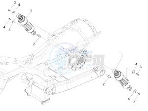 California 1400 Touring ABS 1380 drawing Shock absorber